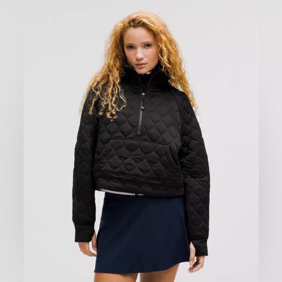 lululemon athletica Black Quilted Sweatshirt pullover - Picture 1 of 9